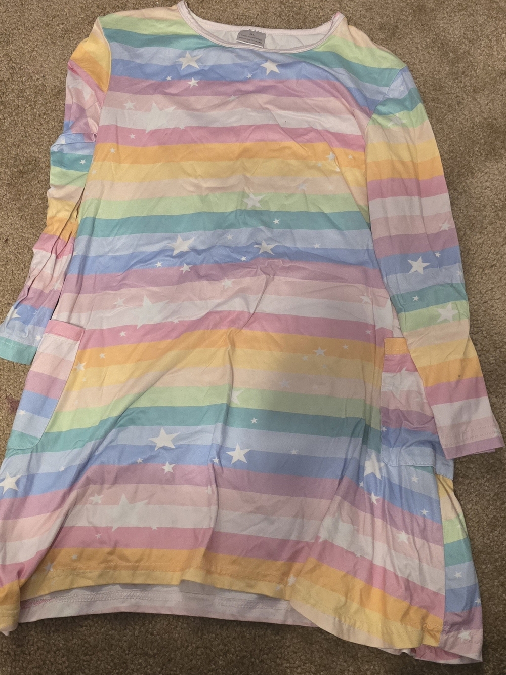 Pastel Rainbow Stripe Star Nightshirt